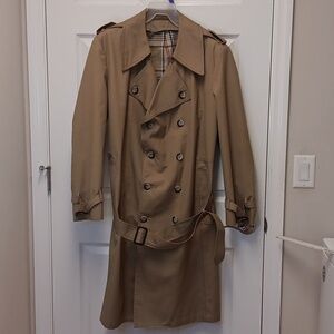 London Fog Men's 44 Reg. Trench Coat Raincoat Big And Tall Vintage Tan Brown